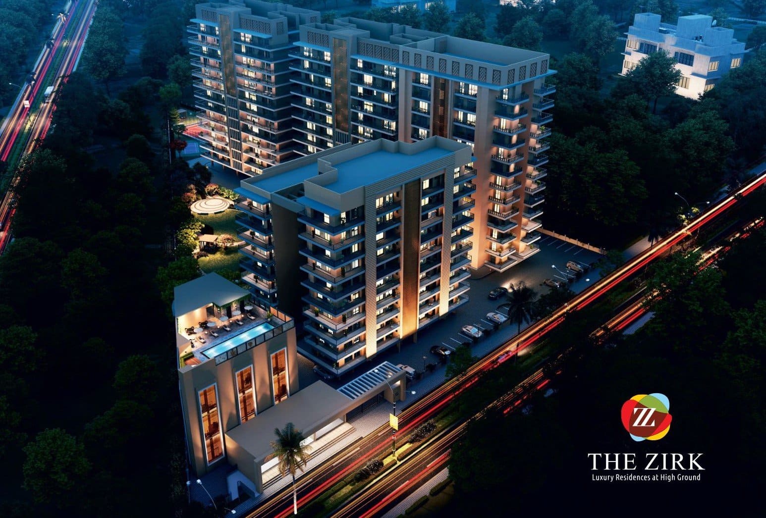 The Zirk luxury apartments exterior view